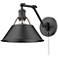 Orwell Matte Black Swing Arm Wall Lamp