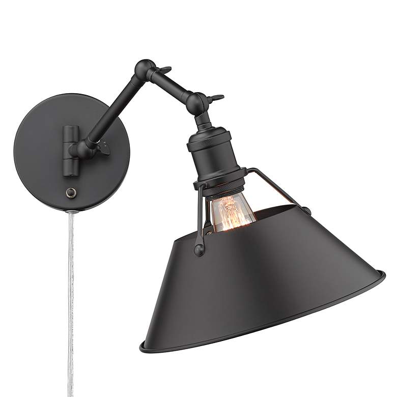 Image 4 Orwell Matte Black Swing Arm Wall Lamp more views