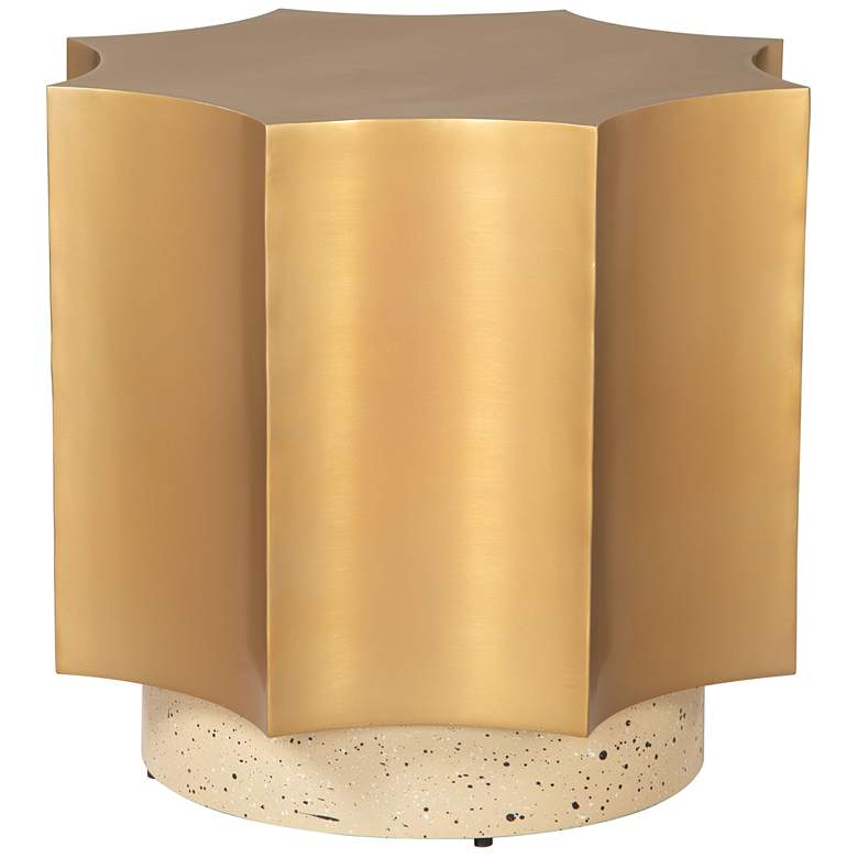 Image 1 Osam Side Table Gold & Beige