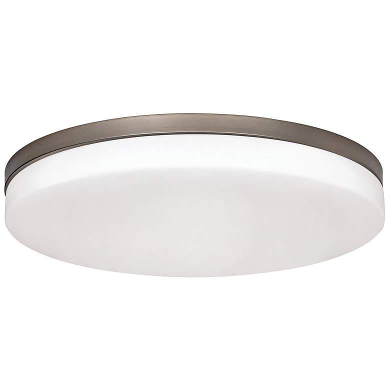 Image 1 Oscar 19" Wide Satin Nickel LED Ceiling Light