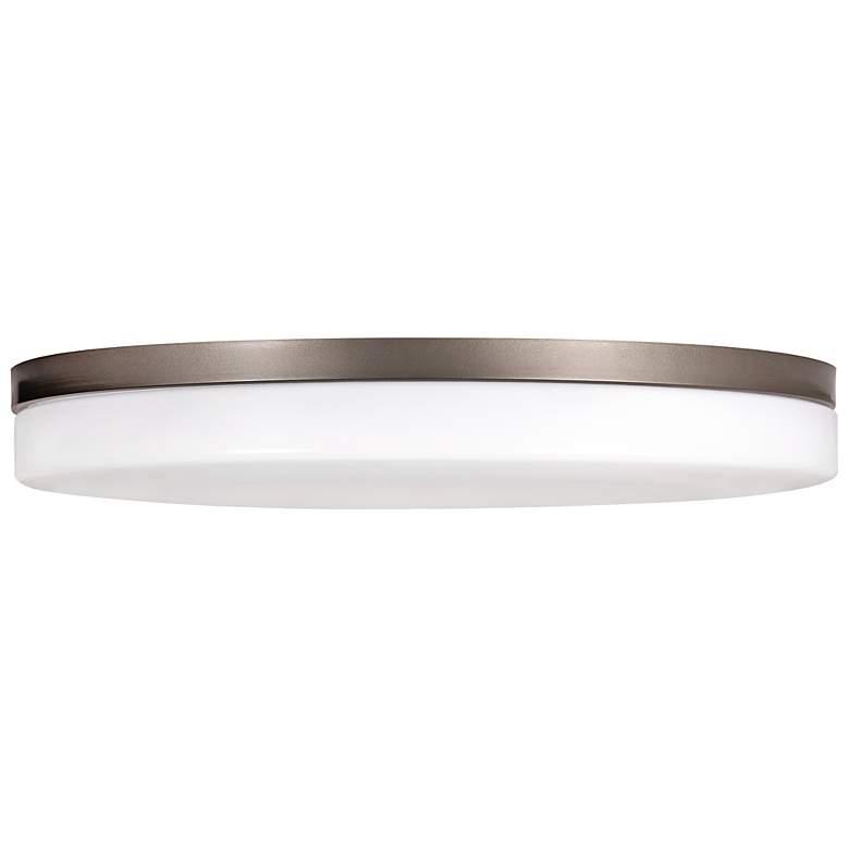 Image 2 Oscar 19" Wide Satin Nickel LED Ceiling Light more views