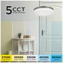 3_Oscar 19" Wide Satin Nickel LED Ceiling Light more views