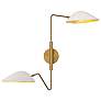 1_Oscar 23 1/2" High Aged Gold 2-Light Wall Sconce