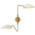 Oscar 23 1/2" High Aged Gold 2-Light Wall Sconce