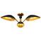 Oscar 31 3/4"W Aged Brass and Black 3-Light Ceiling Light