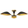 2_Oscar 31 3/4"W Aged Brass and Black 3-Light Ceiling Light more views