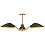 2_Oscar 35 3/4" Wide Aged Gold and Matte Black 3-Light Pendant
