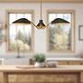 1_Oscar 35 3/4" Wide Aged Gold and Matte Black 3-Light Pendant