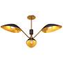 3_Oscar 35 3/4" Wide Aged Gold and Matte Black 3-Light Pendant more views