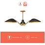5_Oscar 35 3/4" Wide Aged Gold and Matte Black 3-Light Pendant more views
