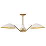 2_Oscar 35 3/4" Wide Aged Gold and White 3-Light Pendant