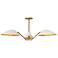 Oscar 35 3/4" Wide Aged Gold and White 3-Light Pendant