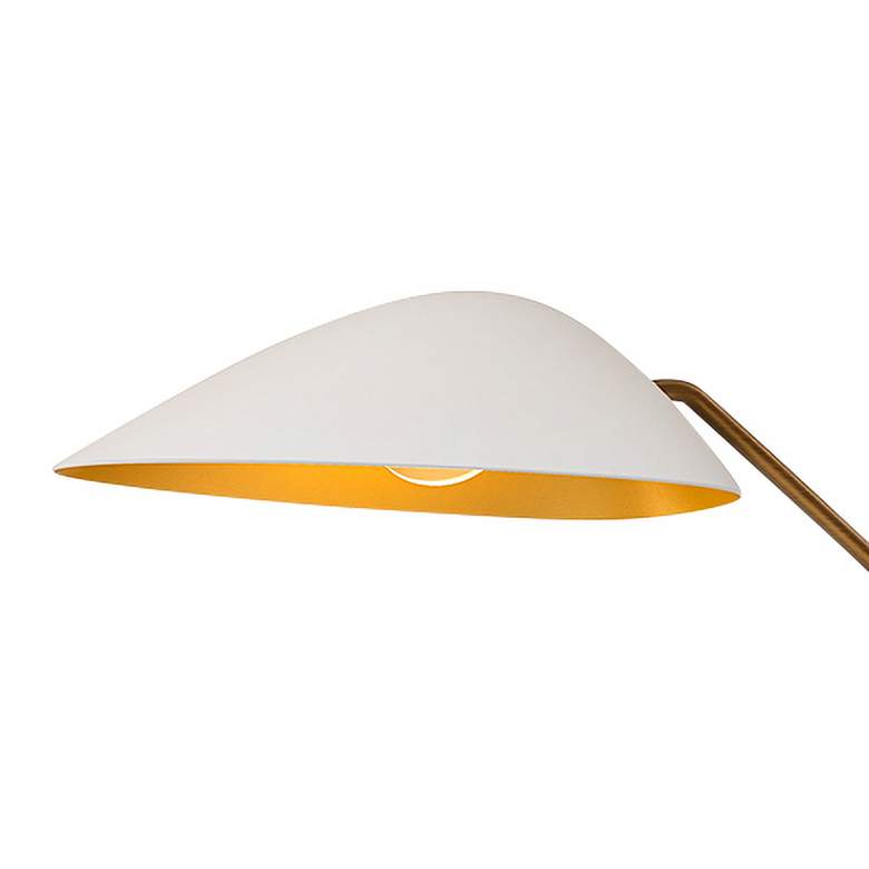 Image 3 Oscar 35 3/4" Wide Aged Gold and White 3-Light Pendant more views