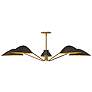 4_Oscar 46" Wide Aged Gold and Matte Black 5-Light Pendant more views
