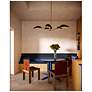 5_Oscar 46" Wide Aged Gold and Matte Black 5-Light Pendant more views
