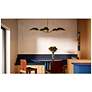 6_Oscar 46" Wide Aged Gold and Matte Black 5-Light Pendant more views
