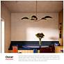 7_Oscar 46" Wide Aged Gold and Matte Black 5-Light Pendant more views