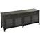 Oscar 69" Wide Distressed Black 4-Door Console Chest