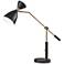 Oscar Black and Antique Brass Adjustable Desk Lamp