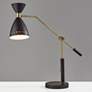 2_Oscar Black and Antique Brass Adjustable Desk Lamp more views