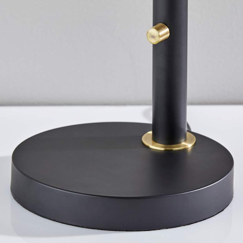 Image 6 Oscar Black and Antique Brass Adjustable Desk Lamp more views