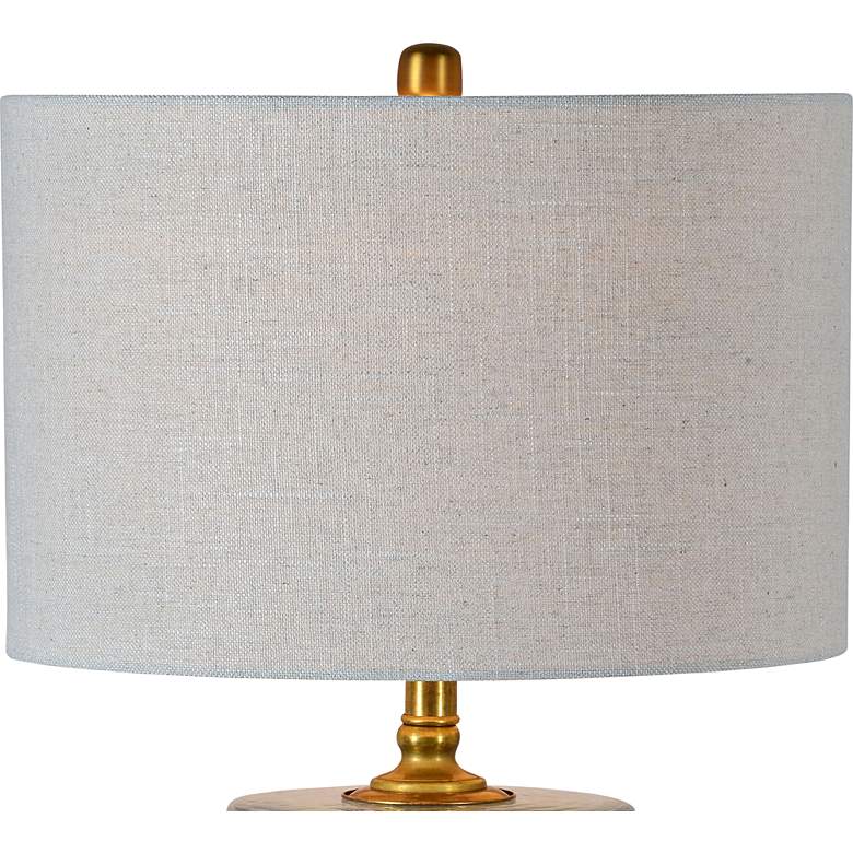 Image 2 Oscar Brass Metal and Hammered Glass Table Lamp more views