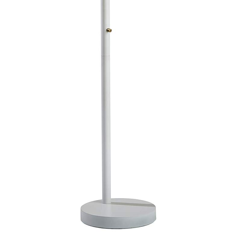 Image 3 Oscar White and Antique Brass 3-Arm Arc Floor Lamp more views