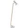 Oscar White and Antique Brass Adjustable Floor Lamp
