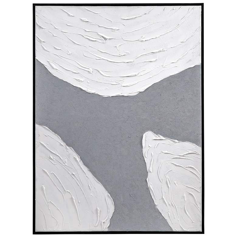 Image 1 Osceola 36" x 48" Gray And White Framed Canvas