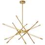 1_Oskil 31" Wide Satin Gold LED Chandelier