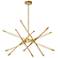 Oskil 31" Wide Satin Gold LED Chandelier