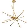 2_Oskil 31" Wide Satin Gold LED Chandelier more views