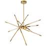 3_Oskil 31" Wide Satin Gold LED Chandelier more views