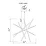 7_Oskil 31" Wide Satin Gold LED Chandelier more views
