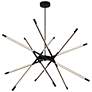 1_Oskil 43" Wide Black LED Chandelier