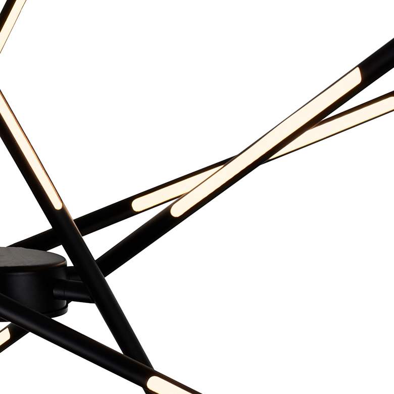 Image 3 Oskil 43" Wide Black LED Chandelier more views