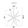 6_Oskil 43" Wide Black LED Chandelier more views