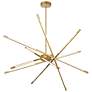 2_Oskil 43" Wide Satin Gold 6-Light LED Chandelier more views
