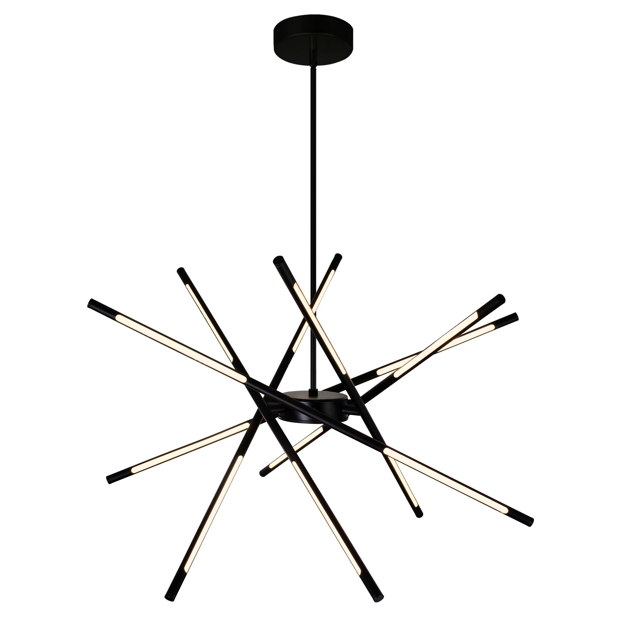 Image 2 Oskil Integrated LED 31in Black Chandelier more views