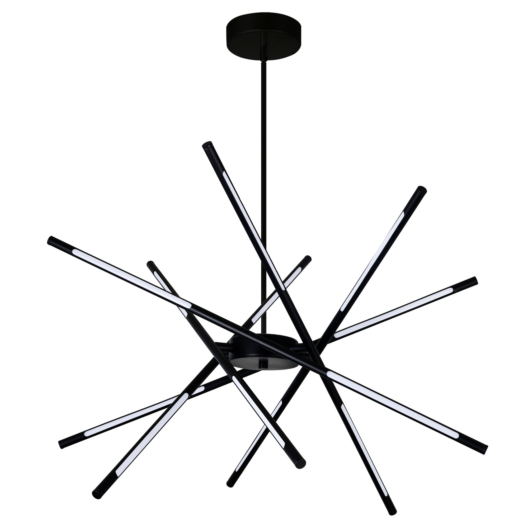 Image 3 Oskil Integrated LED 31in Black Chandelier more views