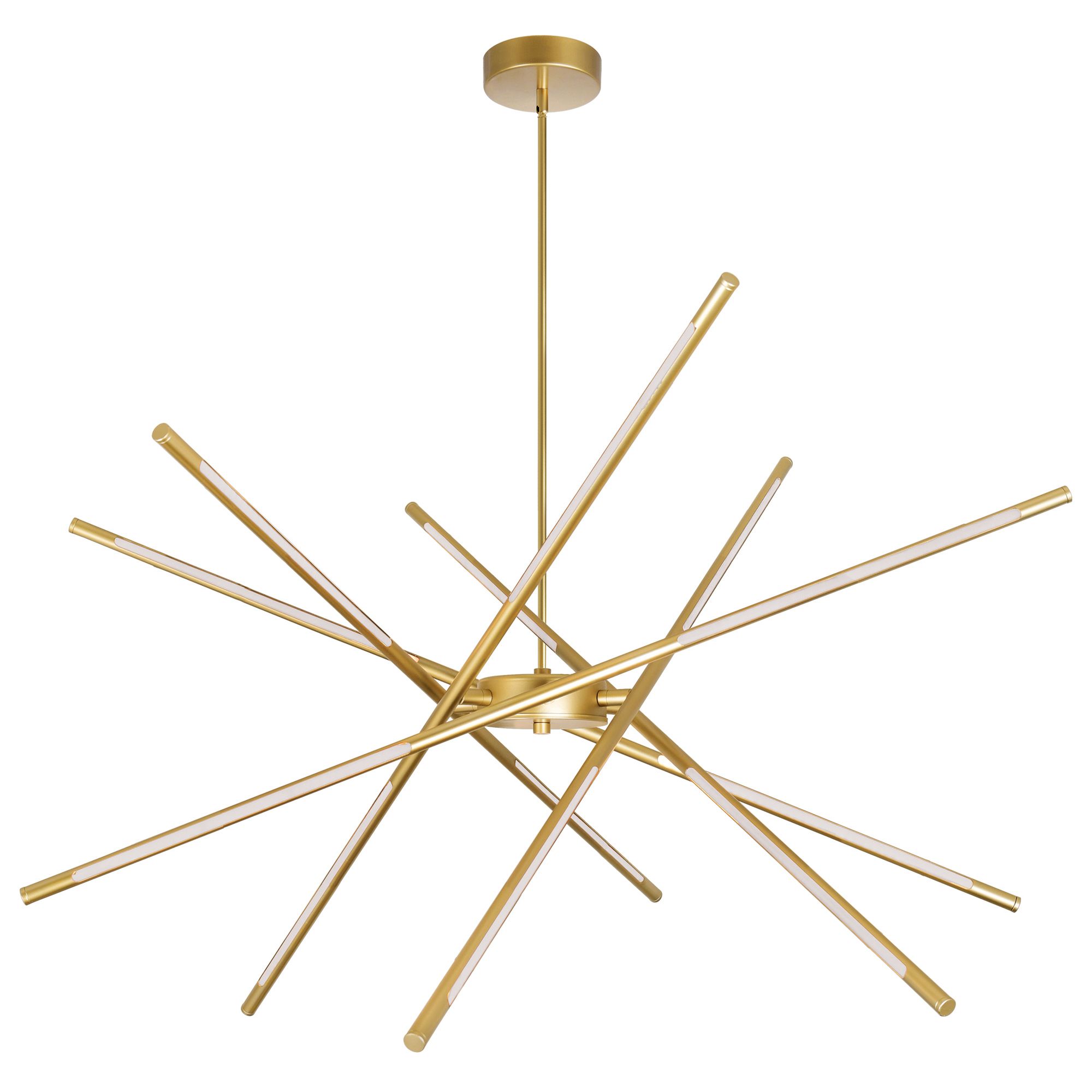 Image 5 Oskil Integrated LED 43in Satin Gold Chandelier more views