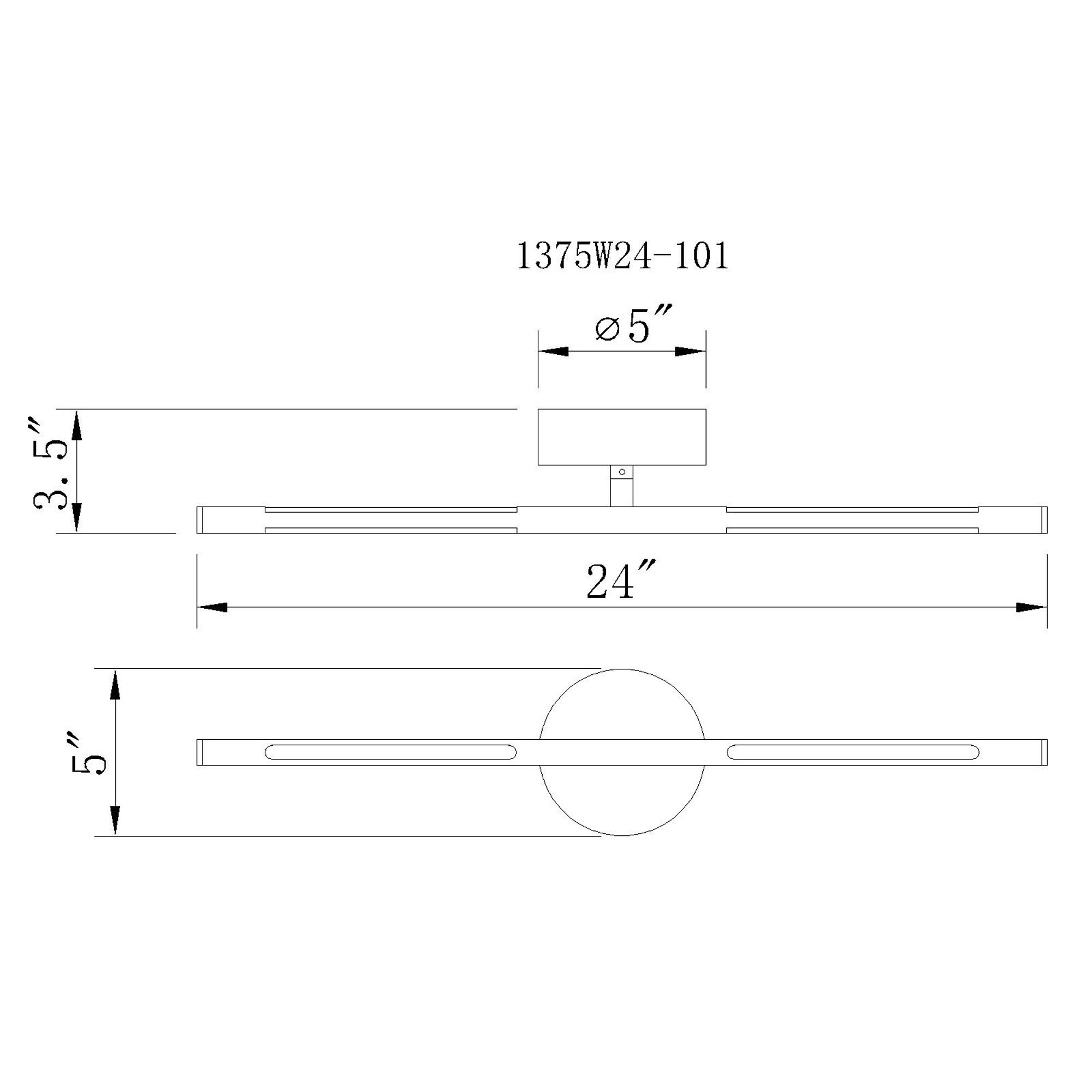 Image 7 Oskil LED Integrated Wall Light With Black Finish more views