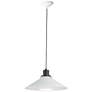 1_Oslo 1-Light 15.75" Wide Black/White Pendant Light