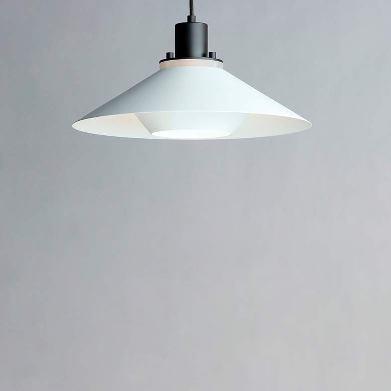 Image 3 Oslo 1-Light 15.75" Wide Black/White Pendant Light more views