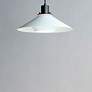 3_Oslo 1-Light 15.75" Wide Black/White Pendant Light more views