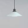 4_Oslo 1-Light 15.75" Wide Black/White Pendant Light more views