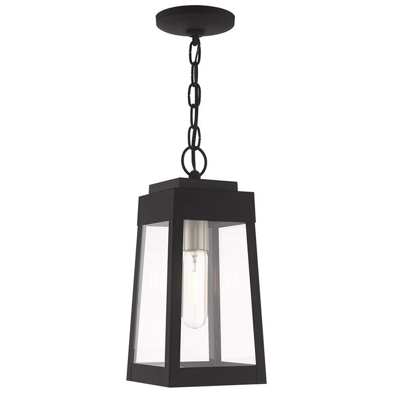 Image 1 Oslo 1 Light Black Outdoor Pendant Lantern