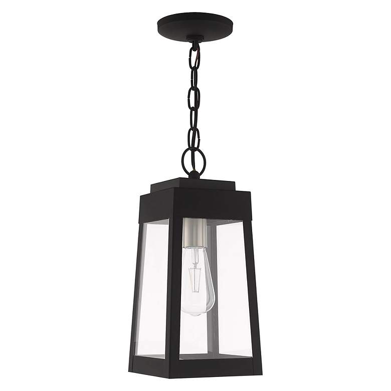 Image 4 Oslo 1 Light Black Outdoor Pendant Lantern more views