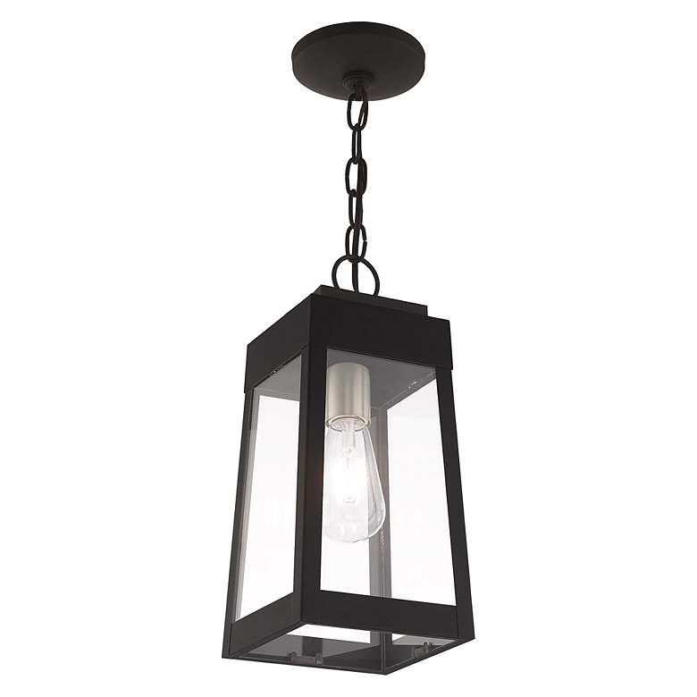 Image 7 Oslo 1 Light Black Outdoor Pendant Lantern more views