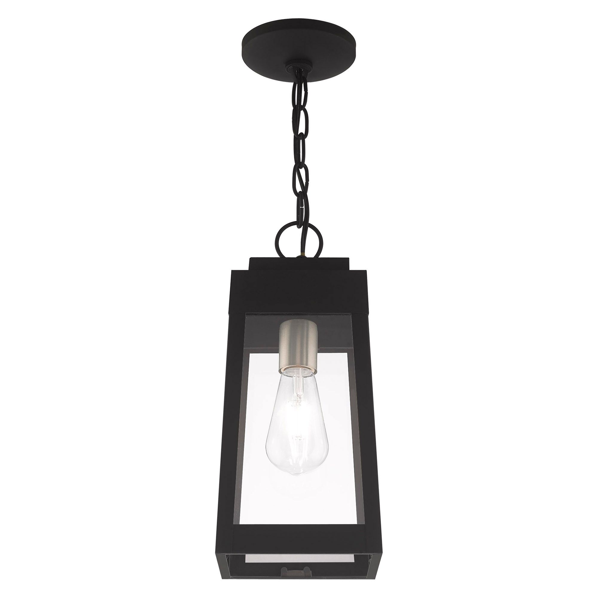 Oslo 1 Light Black Outdoor Pendant Lantern
